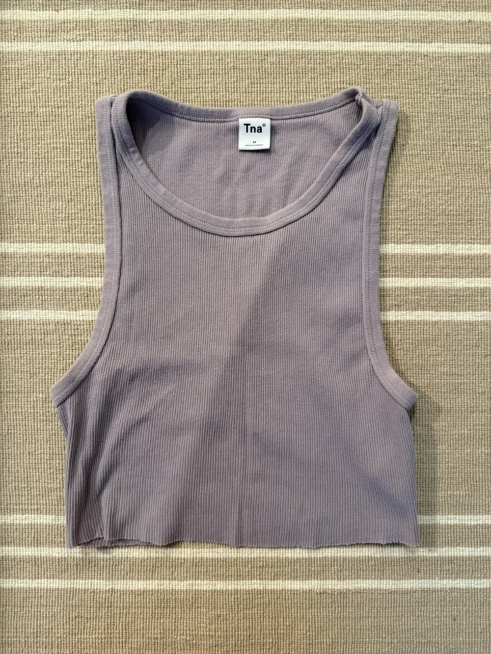 Aritzia TNA Ribbed Cropped Racer Tank - Picture 2 of 2